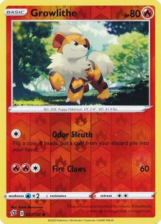 SH Growlithe - 027/192 - Common Reverse Holo
Sword &amp; Shield: Rebel Clash Reverse Holo Singles