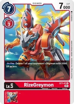 RizeGreymon - Starter Deck 07: Gallantmon (ST-7)
Starter Deck 07: Gallantmon