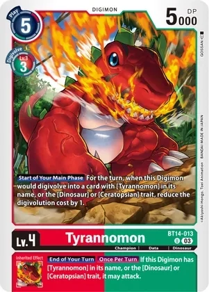 SH Tyrannomon - Blast Ace (BT14)
Blast Ace