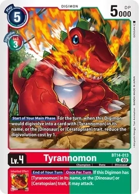 SH Tyrannomon - Blast Ace (BT14)
Blast Ace