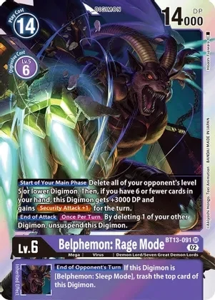 SH Belphemon: Rage Mode - Versus Royal Knights (BT13)
Versus Royal Knights