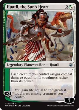 Huatli, the Sun&#39;s Heart 230/264 War of the Spark Singles (Español)