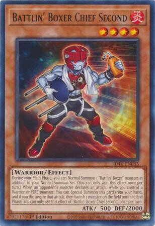 Battlin&#39; Boxer Chief Second - LD10-EN033 - Rare 1st Edition
Soulburning Volcano 1st Edition Singles