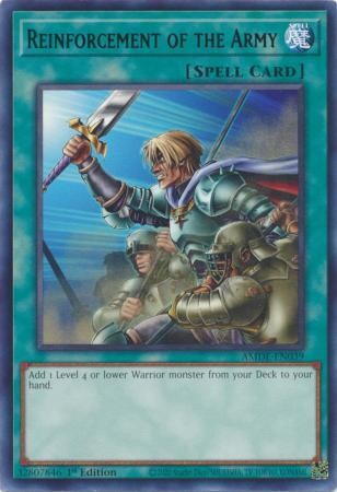 Reinforcement of the Army - AMDE-EN039 - Rare 1st Edition
Amazing Defenders 1st Edition Singles