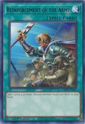 Reinforcement of the Army - AMDE-EN039 - Rare 1st Edition
Amazing Defenders 1st Edition Singles