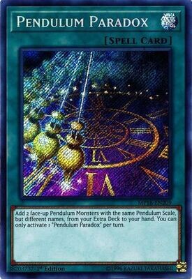 Pendulum Paradox - MP18-EN209 - Secret Rare 1st Edition
2018 Mega-Tins Singles