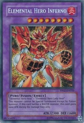 Elemental Hero Inferno - PP02-EN010 - Secret Rare Premium Pack: Series PP01 &amp; PP02 Secret Rares