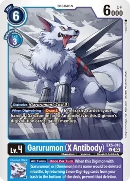 SH Garurumon (X Antibody) - Animal Colosseum (EX05)
Animal Colosseum