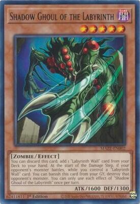 Shadow Ghoul of the Labyrinth - MAZE-EN002 - Rare 1st Edition Maze of Memories 1st Edition Singles