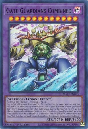 Gate Guardians Combined - MAZE-EN003 - Super Rare 1st Edition Maze of Memories 1st Edition Singles