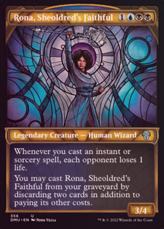 Rona, Sheoldred&#39;s Faithful 356 - Showcase Stained Glass Textured Foil
Dominaria United Collector Booster Foil Singles