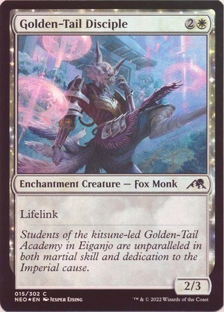 Golden-Tail Disciple 015/302 - Foil Kamigawa Neon Dynasty Foil Singles (Español)