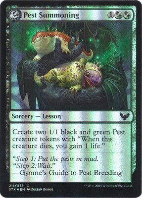 Pest Summoning 211/275 - Foil Strixhaven: School of Mages Foil Singles