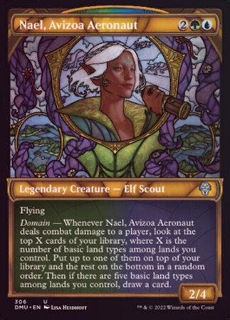Nael, Avizoa Aeronaut 306 - Showcase Stained Glass  Dominaria United Collector BoosterSingles