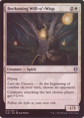 Beckoning Will-o&#39;-Wisp 010/361 - Foil
Commander Legends: Battle for Baldur&#39;s Gate Foil Singles