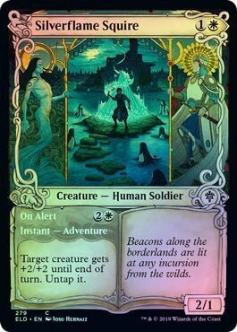 Silverflame Squire 279/269 - Alternate Showcase Foil Throne of Eldraine Foil Singles