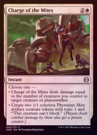 Charge of the Mites 006/271 - Foil Phyrexia All Will Be One Foil Singles