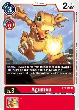 Agumon - BT1-010 - Release Special Booster (BT01-03)
Release Special Booster