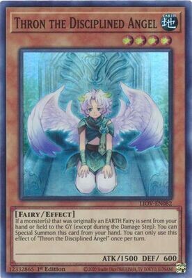 Thron the Disciplined Angel - LIOV-EN082 - Super Rare 1st Edition Lightning Overdrive: LIOV 1st Edition Singles *Espanol*