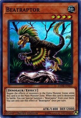 Beatraptor - DANE-ENSE1 - Super Rare Limited Edition
Dark Neostorm 1st Edition Singles