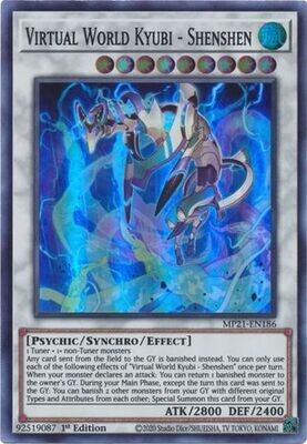 Virtual World Kyubi - Shenshen - MP21-EN186 - Super Rare 1st Edition 2021 Mega-Tin: Ancient Battles 1st Edition Singles