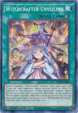Witchcrafter Unveiling - MP21-EN080 - Common 1st Edition 2021 Mega-Tin: Ancient Battles 1st Edition Singles