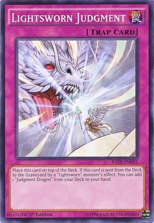 Lightsworn Judgment - RATE-EN095 - Common 1st Edition Raging Tempest 1st Edition  singles (espanol)