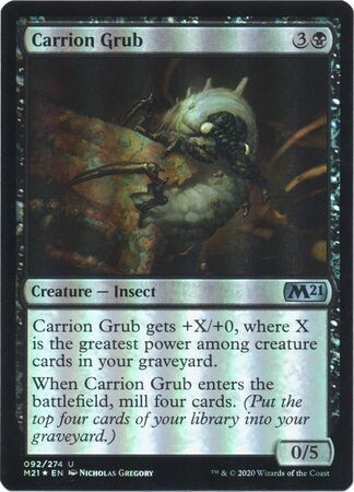 Carrion Grub 092/274 - Foil
Magic 2021 (M21) Foil Singles(Español)