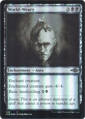 World-Weary 348 - Showcase / Sketch Foil Modern Horizons 2 Collector Booster Foil Singles