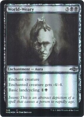 World-Weary 348 - Showcase / Sketch Foil Modern Horizons 2 Collector Booster Foil Singles