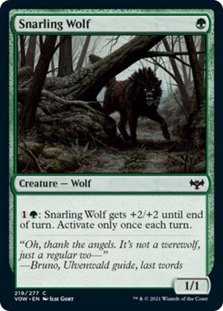 Snarling Wolf 219/277
Innistrad: Crimson Vow Singles (Español)