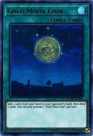 Gold Moon Coin - BLHR-EN003 - Ultra Rare 1st Edition Battles of Legend: Hero&#39;s Revenge Singles (Espanol)