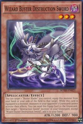 Wizard Buster Destruction Sword - BOSH-EN021 - Common 1st Edition Breakers of Shadow 1st Edition Singles *Espanol*