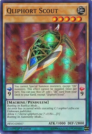 Qliphort Scout - PEVO-EN057 - Super Rare 1st Edition
Pendulum Evolution Singles
