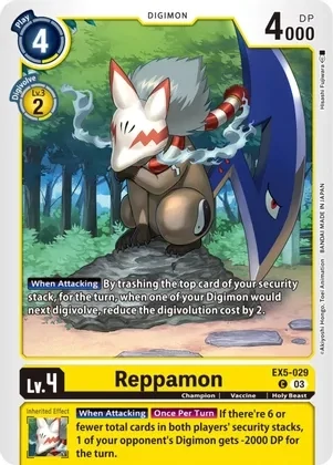 SH Reppamon - Animal Colosseum (EX05)
Animal Colosseum