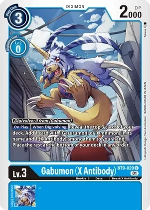 GA Gabumon (X Antibody) - X Record (BT09) X Record