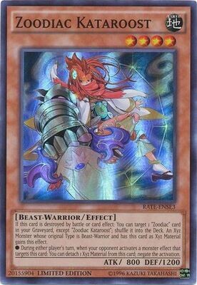Zoodiac Kataroost - RATE-ENSE3 - Super Rare Limited Edition Raging Tempest 1st Edition Singles