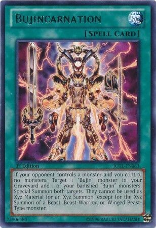 Bujincarnation - JOTL-EN063 - Rare 1st Edition Judgment of the Light 1st Edition Singles