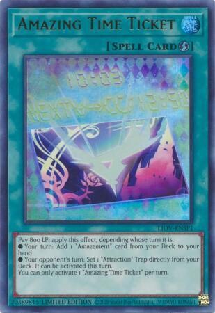 Amazing Time Ticket - LIOV-ENSP1 - Ultra Rare Limited EditionLightning Overdrive: LIOV 1st Edition Singles *español*