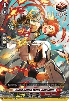 SH Blaze Sense Monk, Hakumee - Blazing Dragon Reborn (D-BT06)
Blazing Dragon Reborn