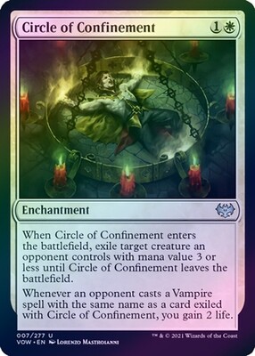 Circle of Confinement 007/277 - Foil
Innistrad: Crimson Vow Foil Singles(Español)