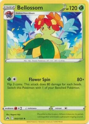 Bellossom - 003/159 - Rare
Crown Zenith Singles