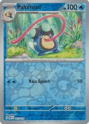 Palpitoad - 051/197 - Common Reverse Holo Obsidian Flames Reverse Holo Singles