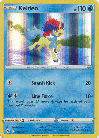 Keldeo - 045/189 - Holo Rare
Sword &amp; Shield: Astral Radiance Singles