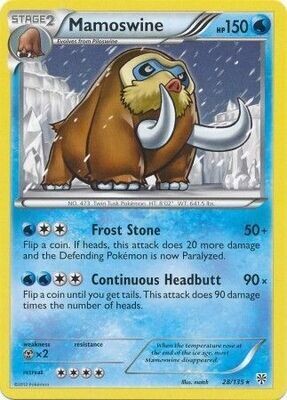 Mamoswine - 28/135 - Rare
Black &amp; White 8: Plasma Storm Singles