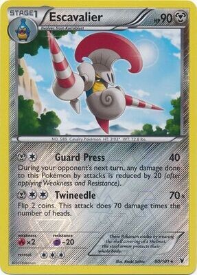 Escavalier - 80/101 - Rare Reverse Holo
Black &amp; White 3: Noble Victories Reverse Holo Singles
