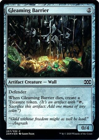 Gleaming Barrier 257/332 - Foil
Double Masters Foil Singles