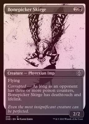 Bonepicker Skirge 290 - Showcase Ichor  Foil Phyrexia All Will Be One Collector Booster Foil Singles