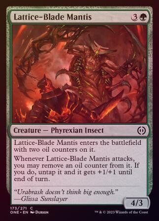 Lattice-Blade Mantis 173/271 - Foil Phyrexia All Will Be One Foil Singles