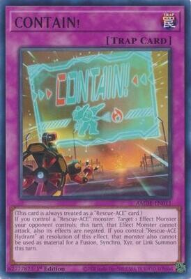 CONTAIN! - AMDE-EN011 - Rare 1st Edition Amazing Defenders 1st Edition Singles